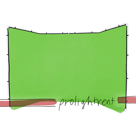 Greenscreen mit Rahmen, 2,3x4m